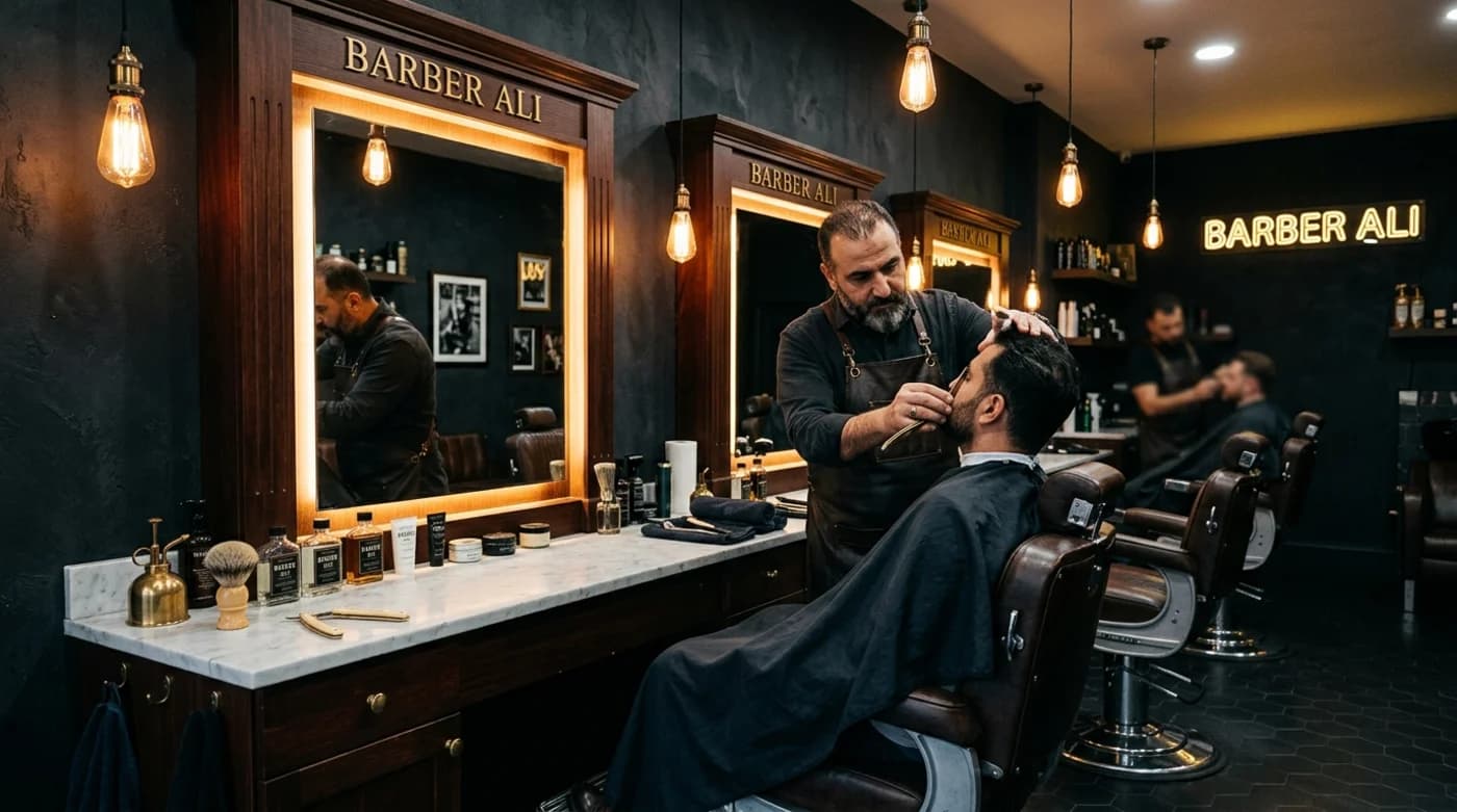 Barber Ali Karabağlar Salon İç Mekan